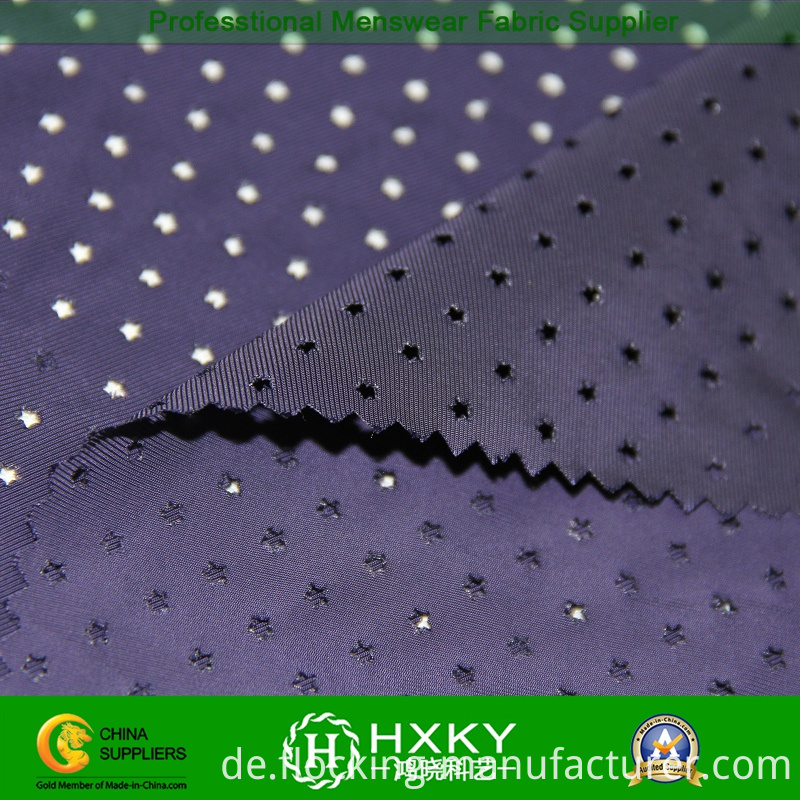 Star Design with Plain Dyed Perforated Polyester Fabric